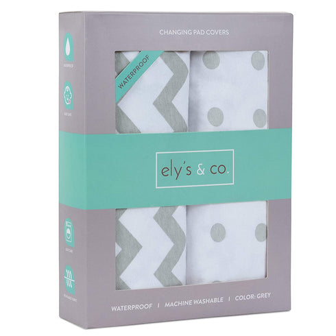 Ely's & Co. Patent Pending Waterproof Changing Pad Cover Set | Cradle Sheet Set, no Need for Changing Pad Liner