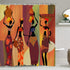 African Egyptian Women Shower Curtain with 12 Hooks, African Girl Shower Curtain Waterproof Durable Afro Lady Shower Curtain