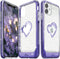 VENA vLove Glitter Clear Case Compatible with Apple iPhone 11 (6.1"-inch 2019), Heart Shape (CornerGuard Protection) Dual Layer Slim Hybrid Clear Bumper Case Cover - Purple