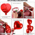 30 pcs Red Heart Balloons 18" Heart Love Foil Balloon , Helium Support Valentines Day Wedding Bridal Engagement Party Anniversary Decorations (30 pcs 18")