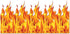 Beistle Plastic Flame Photo Backdrop Burning Fire Photography Background, 4' x 30', Yellow/Orange/Red