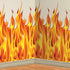 Beistle Plastic Flame Photo Backdrop Burning Fire Photography Background, 4' x 30', Yellow/Orange/Red