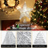 Roylvan Star Tree Topper, Glitter Christmas Star Tree Top Light, Battery Powered Decorative Treetop Light Xmas Tradition Tree Ornament for Home Decor, 9.8 x 11.8 inch, Silver