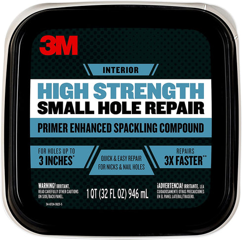 3M High Strength Small Hole Repair, Primer Enhanced Spackling Compound, 32 oz.