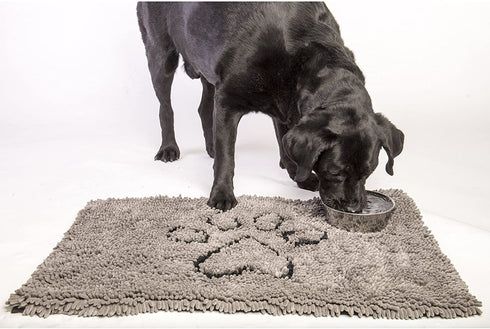 Dog Gone Smart Dirty Dog Doormat Cute Paw Print Ultra Water Absorbent Fast Drying Microfiber Small, Medium, Large and Runner Heavy Non-Skid/Slip Backing Machine Wash, Rain Snow Muddy Wet Shoes & Paws