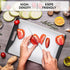 Extra Large Cutting Board, 14" Plastic Cutting Board for Kitchen Dishwasher Chopping Board with Juice Grooves Kitchen Cutting Board with Easy Grip Handle, Clear and Black,L, Kikcoin