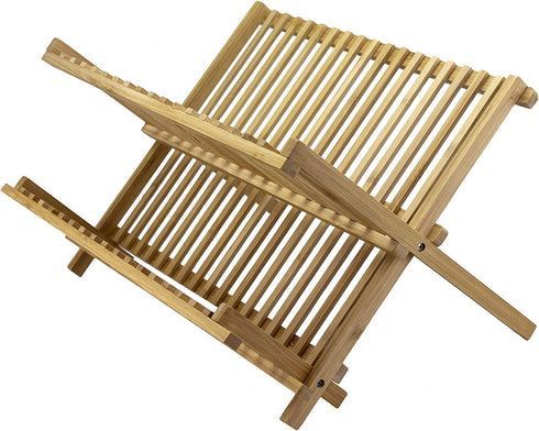 TB Home Folding Bamboo Dish Drying Rack