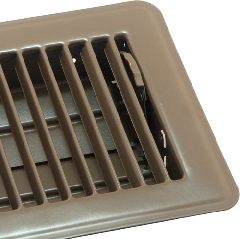 Accord ABFRBR410 Floor Register with Louvered Design, 4-Inch x 10-Inch(Duct Opening Measurements), Brown