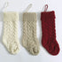 ROSFORU Knit Christmas Stockings, Xmas Gifts for Family, 3 Pack 18 Inches Large Size Ivory+ Burgundy+ Khaki