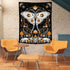 Rexful Mushroom Tapestry, Moth Tapestry Wall Hanging Sun and Moon Tapestries for Bedroom, Stars Constellation Aesthetic Art Tapestry for Living Room (60''×80'')