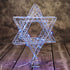 Impress Life Rattan Star of David Chanukah Christmas Tree Topper, with Warm White LED String, Wire Weaving, Battery Powered, 7'' Star Tree Topper for Diwali, Birthday, Wedding, Parties & Home