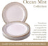 Silver Spoons Ocean Mist Collection Disposable Dinnerware Plates, Dessert, Gold