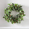 Lights4fun, Inc. 19.5 Artificial Christmas Holly & Red Berry Wreath Decoration for Front Door & Indoor Wall Decoration
