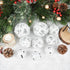 DearHouse 10 Pcs Big Christmas Jingle Bells, 2Inch-3.6Inch White Glitter Christmas Metal Sleigh Bells Rustic Craft Bells for Christmas Tree Wreath Garland Ornaments Holiday DIY Decorations