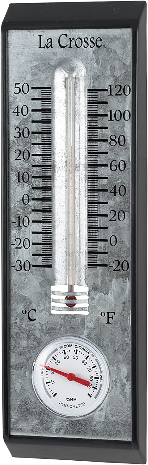 LaCrosse 204-1526 10 Inch Bi-Metal Thermometer and Hygrometer