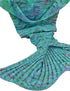 DDMY Mermaid Tail Blanket Crochet Mermaid Blankets Seasons Warm Soft Handmade Sleeping Bag Best Birthday for Kids Teens Adult 74''x35'' Mint Green