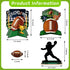 25 Pieces Football Table Centerpiece 3D Football Centerpieces Football Player Silhouette Centerpieces Football Party Decoration for Sports Game Day Party Tailgate Party Football Party Supplies