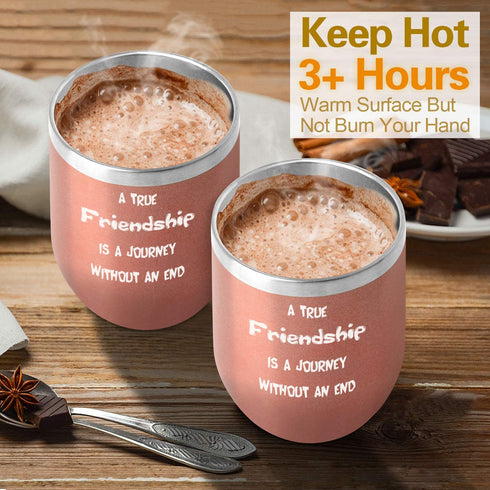 A ture friendship is a journey without an end Tumbler cup gift set gifts for women friendship gifts birthday gifts Tumbler cup