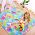 AROGAN Soft Rainbow Area Rugs for Girls Room 3x5 Feet, Fluffy Girls Bedroom Rugs, Princess Rug, Cute Colorful Carpet for Kids Teens Nursery Toddler, Blue