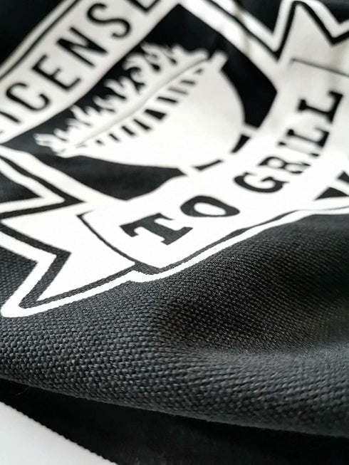 BitimexHome BBQ Aprons For Men With Pockets-Grilling Cooking Apron For Men-Black Denim Funny License To Grill Mens Kitchen Apron-Heavy Duty Chef Apron Adjustable Cotton Bib With Buckle And Beer Holder