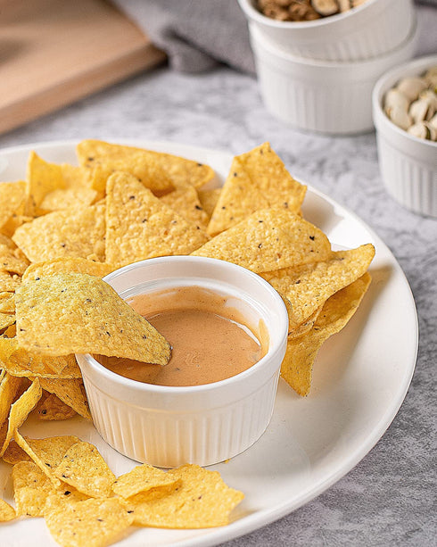 Delling Ramekins 8 Oz Oven Safe, Ramekins for Baking, Creme Brulee, Porcelain Ramekins for Souffle, Pudding, Set of 6, White