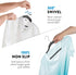 Zober Premium Quality Space Saving Velvet Hangers Strong and Durable Hold Up to 10 Lbs - 360 Degree Chrome Swivel Hook - Ultra Thin Non Slip Suit Hangers, Grey - 50 Pack