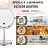 Lighted Makeup Mirror, 7X Magnifying Mirror with Touch Screen Adjustable LED Light, 7 Inch Mirror with Lights Double Sided 360 Degree Rotation