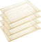 I00000 6 Pack Gold Glitter Plastic Serving Tray, 15" x 10" Crooked Food Trays, Clear Disposable Serving Platter for Parties, Weddings