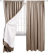 Amazon Basics Room Darkening Blackout Window Curtains with Tie Backs Set - 42 x 84-Inch, Taupe, 2 Panels