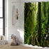 BROSHAN Green Forest Shower Curtain Polyester, Tropical Lush Plant Jungle Print Nature Bathroom Curtain for Shower , Trees Fabric Bathroom Decor Set with Hooks