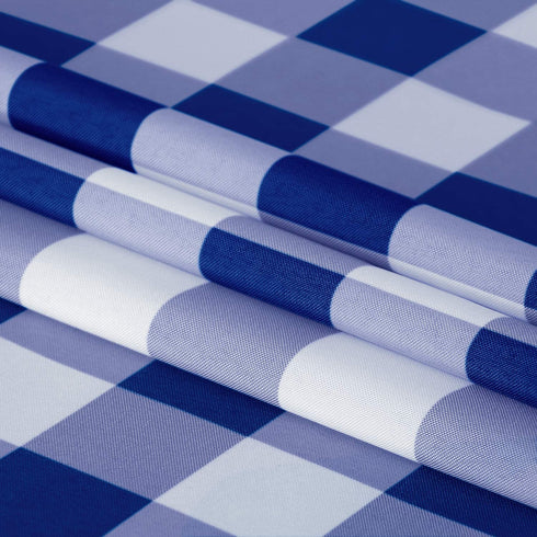 Hiasan Royal Blue Checkered Tablecloth Rectangle - Wrinkle Resistant, Stain Resistant and Waterproof Gingham Table Cloth for Kitchen, Dining and Picnic, 60 x 102 Inch