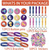 My Little Pony Birthday Party Supplies, My Little Pony Party Supplies, My Little Pony Party Favors Includes 12 Bracelets,12 Button Pins,12 Keychain, 50 Stickers for My Little Pony Party
