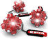 STKR Concepts Magnetic Light Mine Hands - Free Task Light Stocking Stuffer - 3 - Pack, Red