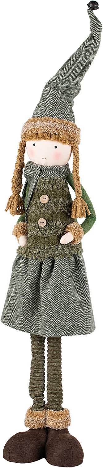 SoHearted | Claire Girl - 22.5 Inches | Handmade Christmas Girl Decoration Fabric Stuffed Figurine