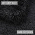 LOCHAS Super Soft Shaggy Faux Fur Blanket, Plush Fuzzy Bed Throw Decorative Washable Cozy Sherpa Fluffy Blankets for Couch Chair Sofa (Black 50" x 60")