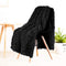LOCHAS Super Soft Shaggy Faux Fur Blanket, Plush Fuzzy Bed Throw Decorative Washable Cozy Sherpa Fluffy Blankets for Couch Chair Sofa (Black 50" x 60")