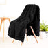LOCHAS Super Soft Shaggy Faux Fur Blanket, Plush Fuzzy Bed Throw Decorative Washable Cozy Sherpa Fluffy Blankets for Couch Chair Sofa (Black 50" x 60")