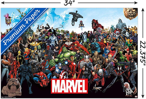 Trends International Marvel-the Lineup 15 Premium Wall Poster, 22.375" x 34"