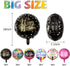Sharlity Happy Birthday Foil Mylar Helium Balloon, 18" Round Foil Balloon, Pack of 30