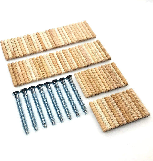 ReplacementScrews Hardware Kit for IKEA KALLAX 5 x 5 Shelf Unit 703.015.42 - All Screws (104321) and Dowels (101339)