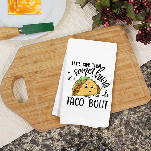 Funny Kitchen Towels and Dishcloths Sets of 4 for Housewarming,White Dish Towels for Home Decor,Cute Towels Drying Dishes - Decorative Tea Towels,Hand Towels,Waffle Towels