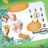 90210 Baby Milestone Blanket 50x40-inch Milestone Blanket with Bib & Frames Soft Fleece Baby Milestone Photo Blanket Gender Neutral Baby Grow Chart Blanket for Nursery Décor Baby Shower (Jungle)