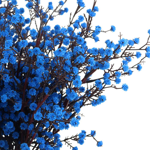 LUCKY SNAIL Artificial Flowers, 5 PCS Babys Breath Artificial Flowers Bulk Artificial Gypsophila Bouquets Real Touch Fake Flowers for Wedding Home Party Office Table Centerpiece Decor (Blue)