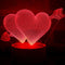 3D Love Cupid Lamp, Romantic Love Illusion Light 16 Colors Change Night Light LED Heart Sleep Light for Valentines Wife Boyfriend Girlfriend, Remote Touch