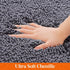 Lifewit Extra Soft Bathroom Rug Mat, Absorbent Shaggy Chenille Bath Rug, Non Slip Plush Rugs for Bathroom,Tub and Shower, Grey, 24 ×17 inch