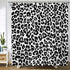 Abaysto Gray Cheetah Shower Curtain Snow Leopard Shower Curtains Jaguar White Animal Pattern Spot Fur Bathroom Decor Polyester Fabric Cheetah Print Shower Curtain Set with Hooks 72x72 Inch