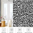 Abaysto Gray Cheetah Shower Curtain Snow Leopard Shower Curtains Jaguar White Animal Pattern Spot Fur Bathroom Decor Polyester Fabric Cheetah Print Shower Curtain Set with Hooks 72x72 Inch