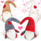 Valentine's Day Gnome Swedish Handmade Plush Gnomes Home Decoration Ornaments Adorable Lucky Valentine Stuffed Gnomes for Xmas Easter Thanks Giving Day (Red, White, Khaki, Grey,4 Pieces)
