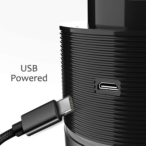Vyaime Car Diffuser Car Humidifier, USB Essential Oil Diffusers 7 Colors LED Lights 200mL Big Capacity Aromatherapy Diffuser(Black-Grey)