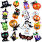 16 Pieces Halloween Foil Balloons Halloween Aluminum Foil Balloon Halloween Mylar Balloons Pumpkin Witch Ghost Spider Demon Giant Balloon Double Sided Halloween Balloon for Halloween Party Supplies